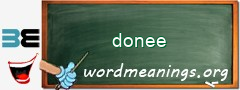 WordMeaning blackboard for donee